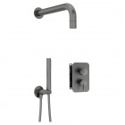 Deante Silia zestaw prysznicowy podtynkowy titanium BXYZDQSM