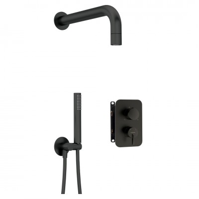 Deante Silia zestaw prysznicowy podtynkowy czarny mat BXYZNQSM