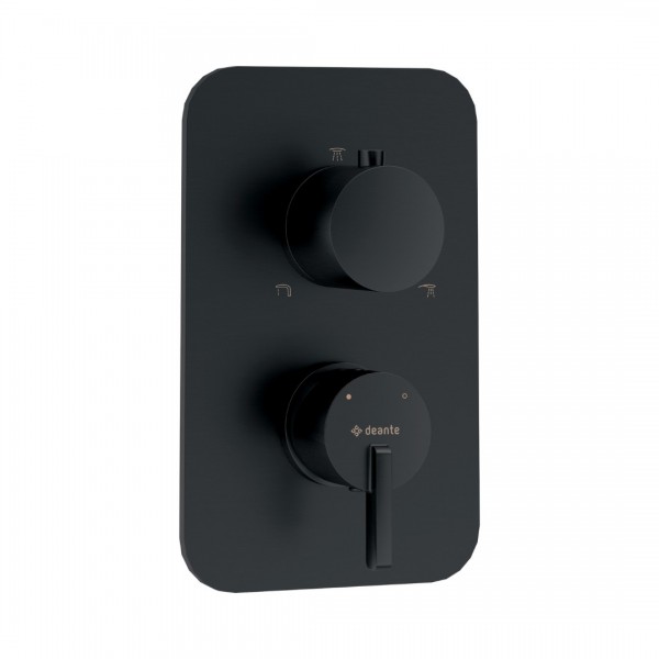 Deante Silia bateria wannowo-prysznicowa podtynkowa czarny mat BXY_NQSM