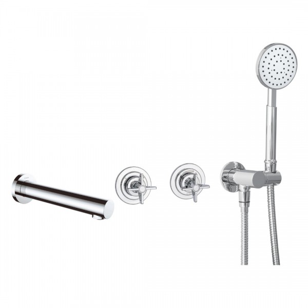 Deante Temisto bateria wannowa 4-otworowa podtynkowa chrom NAC_09TQ