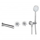 Deante Temisto bateria wannowa 4-otworowa podtynkowa chrom NAC_09TQ