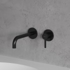 Omnires Y bateria umywalkowa podtynkowa wylewka 18,5 cm czarny półpołysk Y1215HLBL