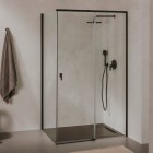 Roca Metropolis-N drzwi prysznicowe 100 cm przesuwne czarny mat AMP1310016M