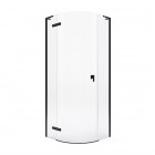 Roca Metropolis-N Rondo kabina prysznicowa półokrągła 80 cm czarny mat AMP1008016M