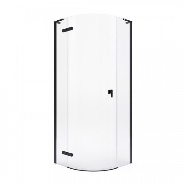 Roca Metropolis-N Rondo kabina prysznicowa półokrągła 90 cm czarny mat AMP1009016M