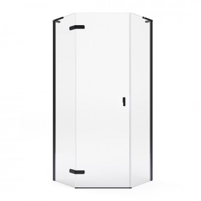 Roca Metropolis-N Diamond kabina prysznicowa pięciokątna 90 cm czarny mat AMP1109016M