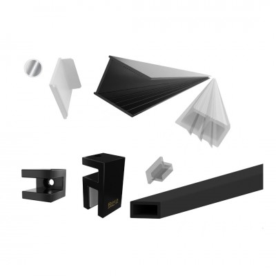 Roca District DF zestaw montażowy do ścianki prysznicowej chrom AMP7820002