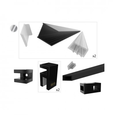 Roca District DF+LF zestaw montażowy do ścianki prysznicowej chrom AMP7920002