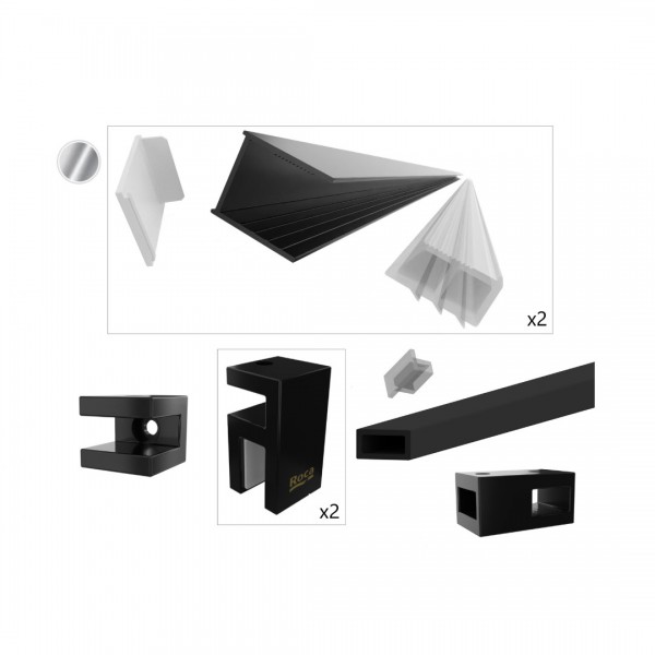 Roca District DF+LF zestaw montażowy do ścianki prysznicowej chrom AMP7920002