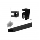 Roca District DF-C zestaw montażowy do ścianki prysznicowej czarny mat AMP8020006