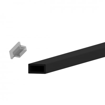 Roca District wspornik ścienny 200 cm czarny mat AMP6120006