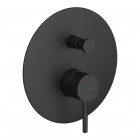 Oltens Molle zestaw prysznicowy podtynkowy deszczownica 22 cm czarny mat 36614300