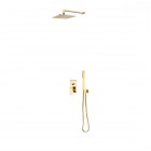 Oltens Gota zestaw prysznicowy podtynkowy deszczownica 22 cm złoty połysk 36616800