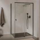 Roca Metropolis-N kabina prysznicowa kwadratowa 100 cm czarny mat 52200
