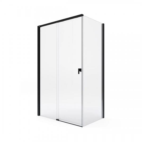 Roca Metropolis-N kabina prysznicowa kwadratowa 100 cm czarny mat 52200