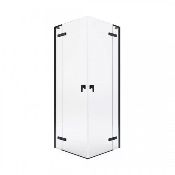 Roca Metropolis-N kabina prysznicowa kwadratowa 80 cm czarny mat 52209