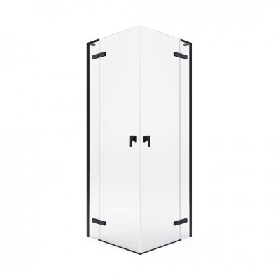 Roca Metropolis-N kabina prysznicowa kwadratowa 80 cm czarny mat 52209