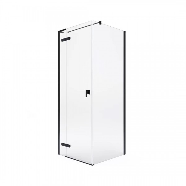 Roca Metropolis-N kabina prysznicowa kwadratowa 80 cm czarny mat 52220