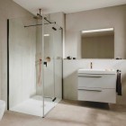 Roca Metropolis-N kabina prysznicowa kwadratowa 80 cm czarny mat 52220