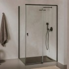 Roca Metropolis-N kabina prysznicowa prostokątna 100x70 cm czarny mat 52293