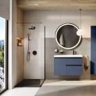 Roca District ścianka prysznicowa Walk-in 130 cm szkło 8 mm czarny mat 52329