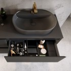 Elita Meble korek klik-klak do umywalki okrągły ceramiczny antracyt mat 167957