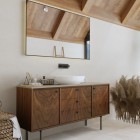 Elita Meble Sharon Square lustro LED 100x80 cm czarny mat 169517