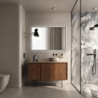 Elita Meble Sharon Square lustro LED 120x80 cm czarny mat 169518