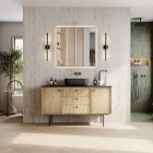 Elita Meble Sharon Square lustro LED 80x80 cm złoto różowe 169524