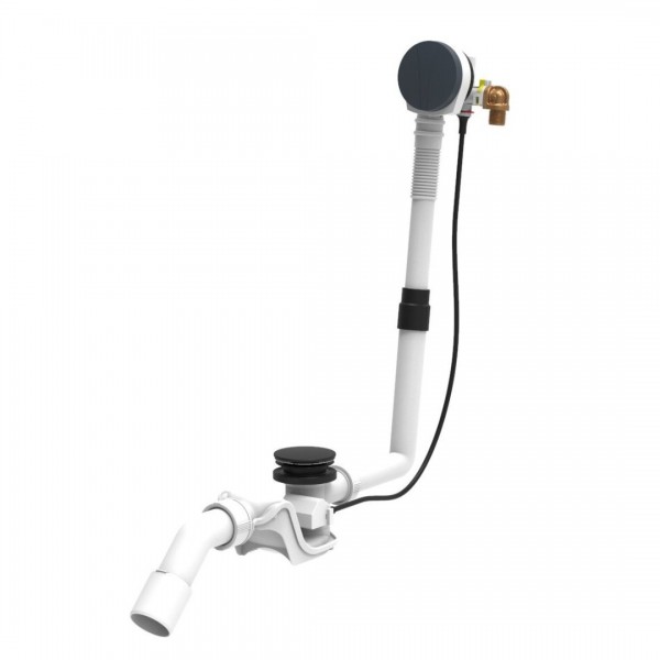 Roca przelew wannowy z napełnianiem z syfonem czarny mat VS35327C560E00