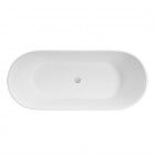 Besco Moya wanna wolnostojąca 160x70 cm czarny połysk/biały połysk WMD-160-MBW