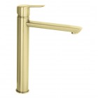 Deante Arnika bateria umywalkowa stojąca wysoka złoto szczotkowane BQA_R20N