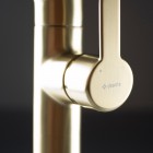 Deante Arnika bateria umywalkowa wysoka złoto szczotkowane BQA_R20K