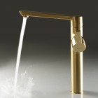 Deante Arnika bateria umywalkowa wysoka złoto szczotkowane BQA_R20K