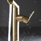 Deante Arnika bateria umywalkowa wysoka złoto szczotkowane BQA_R20K