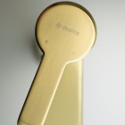 Deante Arnika bateria umywalkowa stojąca złoto szczotkowane BQA_R20M