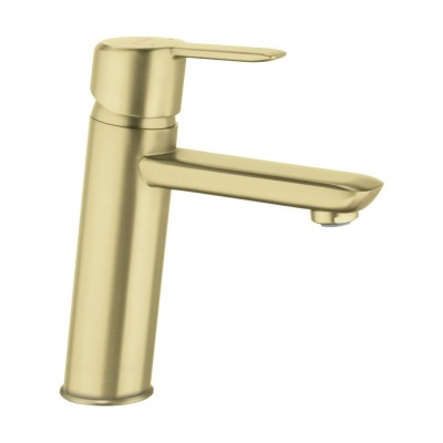 Deante Arnika bateria umywalkowa stojąca złoto szczotkowane BQA_R20M