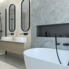 Deante Arnika Nero bateria umywalkowa podtynkowa czarny mat BQA N54L