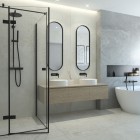 Deante Arnika Nero bateria umywalkowa podtynkowa czarny mat BQA N54L