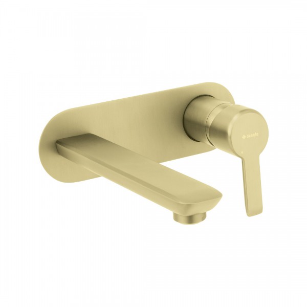 Deante Arnika bateria umywalkowa podtynkowa wylewka 18 cm złoto szczotkowane BQA_R54L