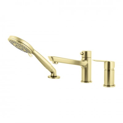 Deante Arnika bateria wannowa 3-otworowa złoto szczotkowane BQA_R13M