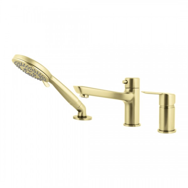 Deante Arnika bateria wannowa 3-otworowa złoto szczotkowane BQA_R13M