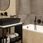 Deante Arnika Nero bateria wannowo-prysznicowa podtynkowa czarny mat BQA N44P