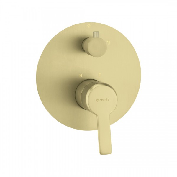 Deante Arnika bateria wannowo-prysznicowa podtynkowa złoto szczotkowane BQA_R44P