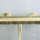 Deante Arnika bateria natryskowa ścienna złoto szczotkowane BQA_R40M