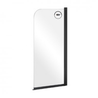 Besco Prime parawan nawannowy 70x140 cm czarny mat PNPB-1S