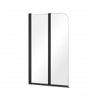 Besco Prime parawan nawannowy 90x140 cm czarny mat PNPB-2S