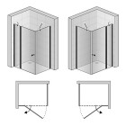 Sanswiss Solino kabina prysznicowa kwadratowa 75 cm SOL1307505007+SOLT107505007