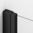 Sanswiss Solino kabina prysznicowa kwadratowa 120 cm czarny mat SOL1312000607+SOLT112000607