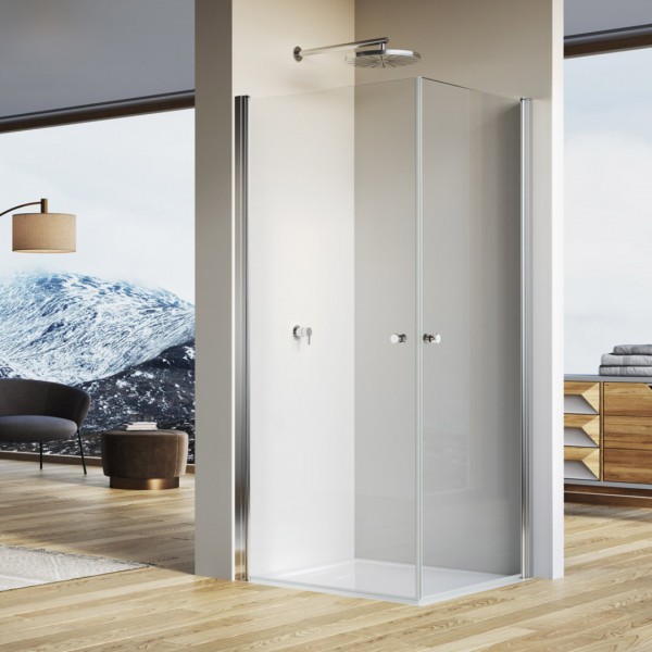 Sanswiss Solino kabina prysznicowa kwadratowa 90 cm SOL109005007+SOL109005007